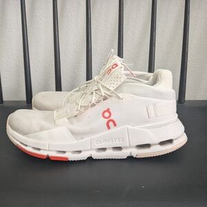 On Cloudnova 2 Running White and Red Sneakers